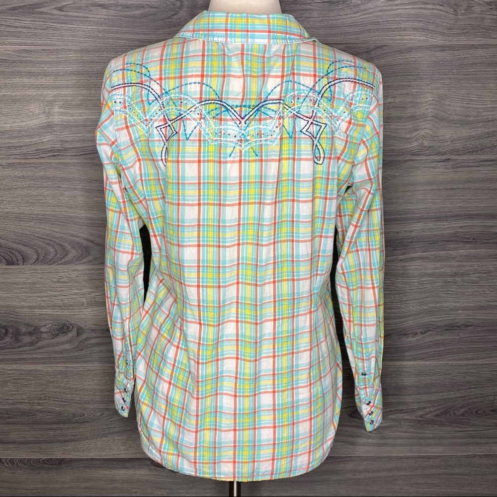 Ariat Western Snap Button Down Shirt size L - Picture 6 of 10